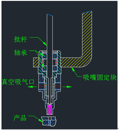 吸氣式自動鎖螺絲機結構圖