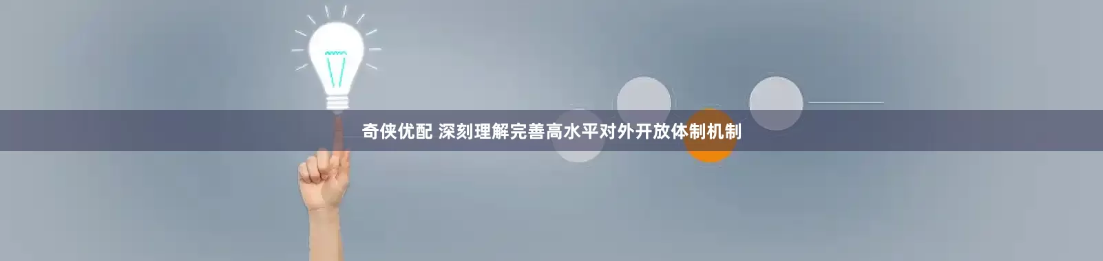 奇侠优配 深刻理解完善高水平对外开放体制机制