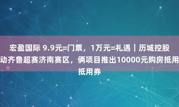 宏盈国际 9.9元=门票，1万元=礼遇｜历城控股联动齐鲁超赛济南赛区，俩项目推出10000元购房抵用券